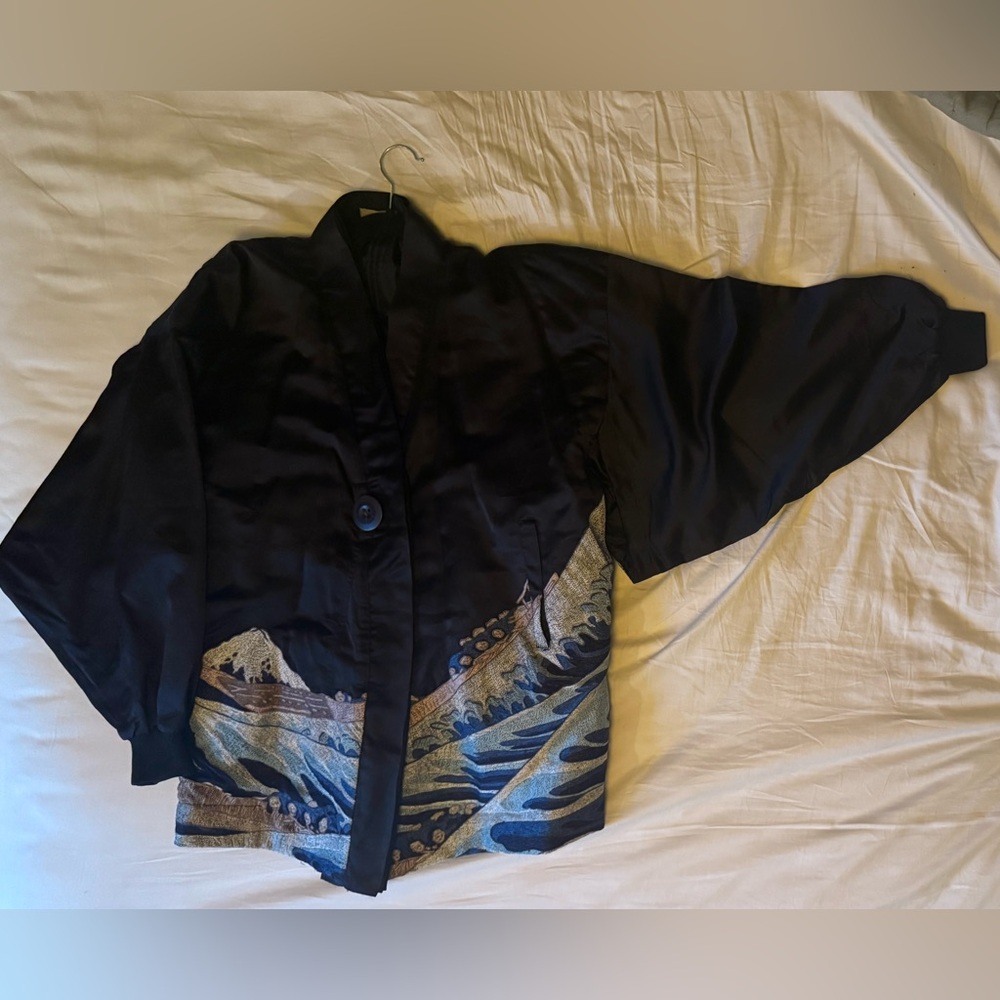Rare Maharishi “Wave” Tour Silk Kimono Jacket